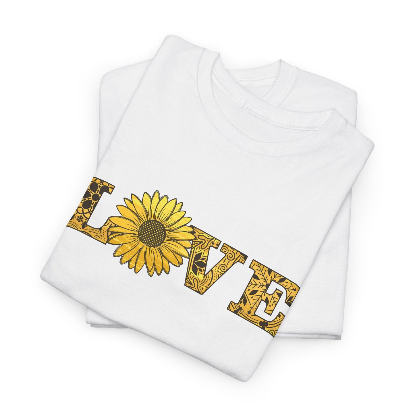 Sunflower T-Shirt For Woman TShirt With Love Graphic T Shirt With Floral Pattern Shirt With Fall Flower TShirt For Garden T Shirt Women's Fall Shirt