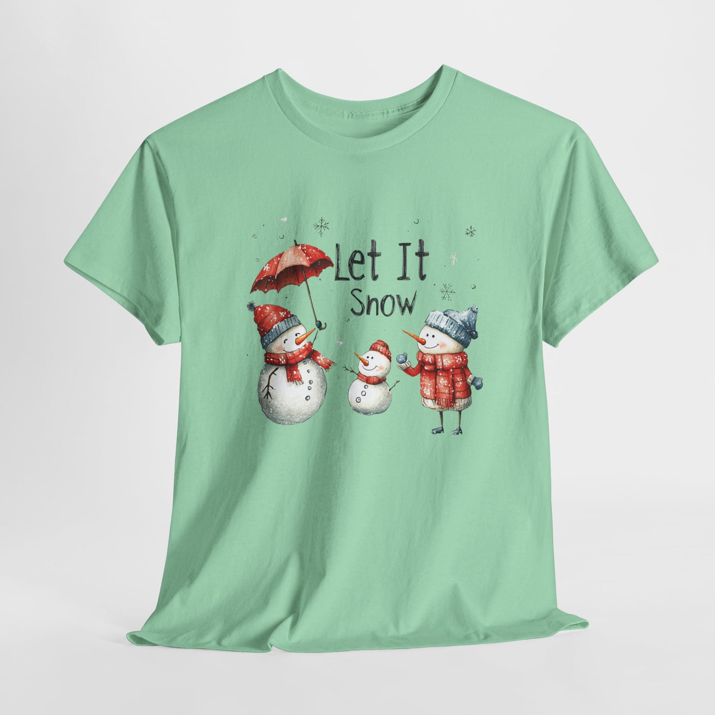 Let It Snow T-Shirt For Snowman T Shirt For Festive Christmas TShirt