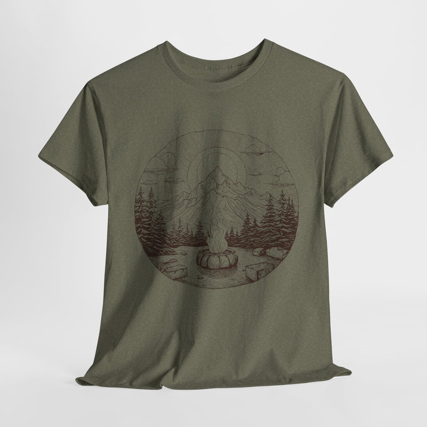 Mountain Landscape T-Shirt For Campfire T Shirt For Wilderness TShirt