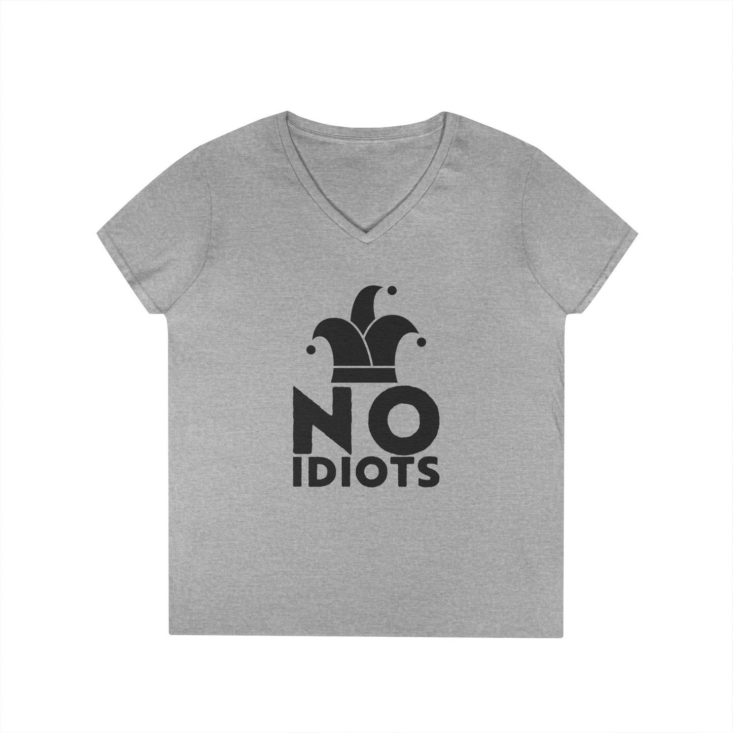 No Idiots Witty Vibe V-Neck