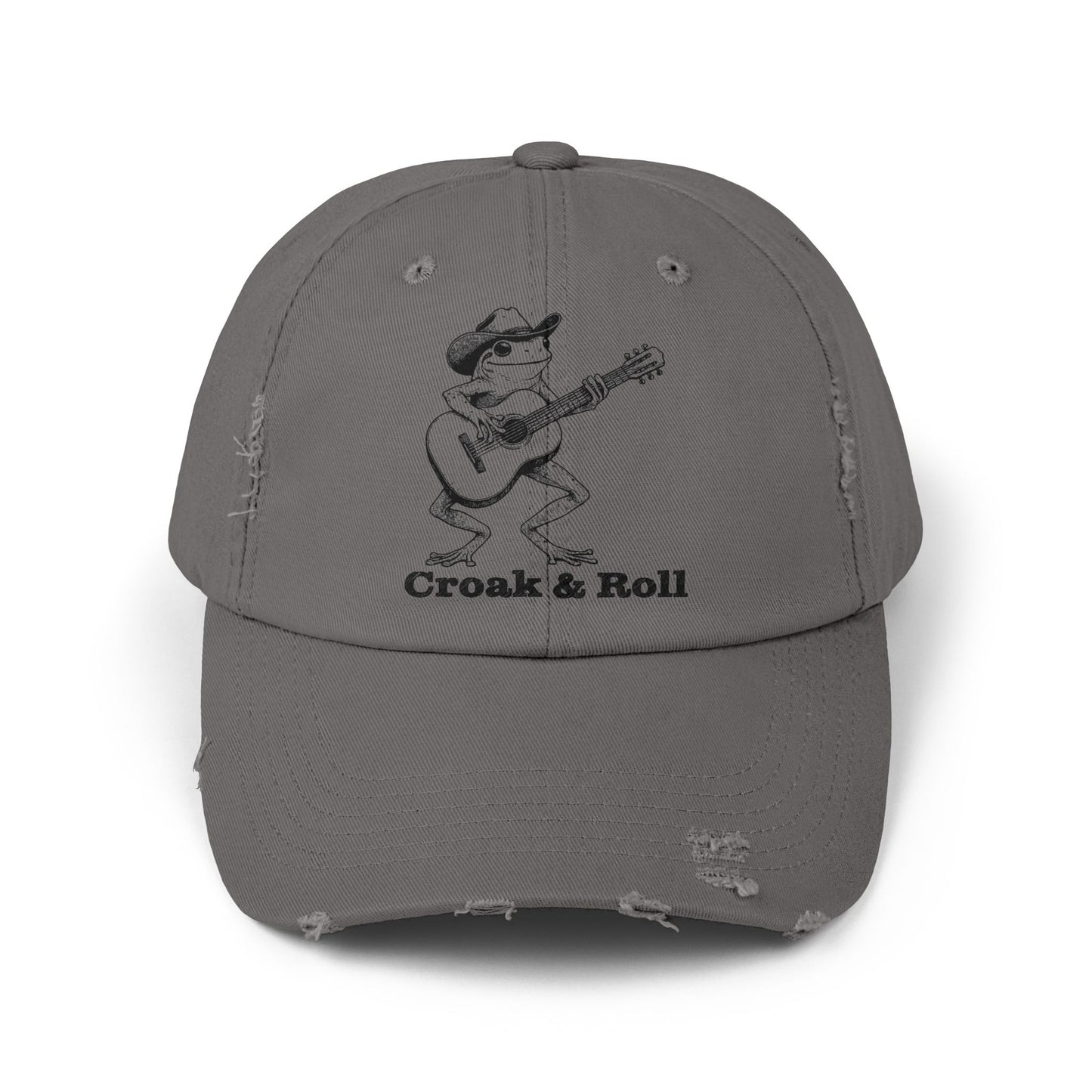 Croak and Roll Ball Cap - Frog Cowboy Guitar Hat