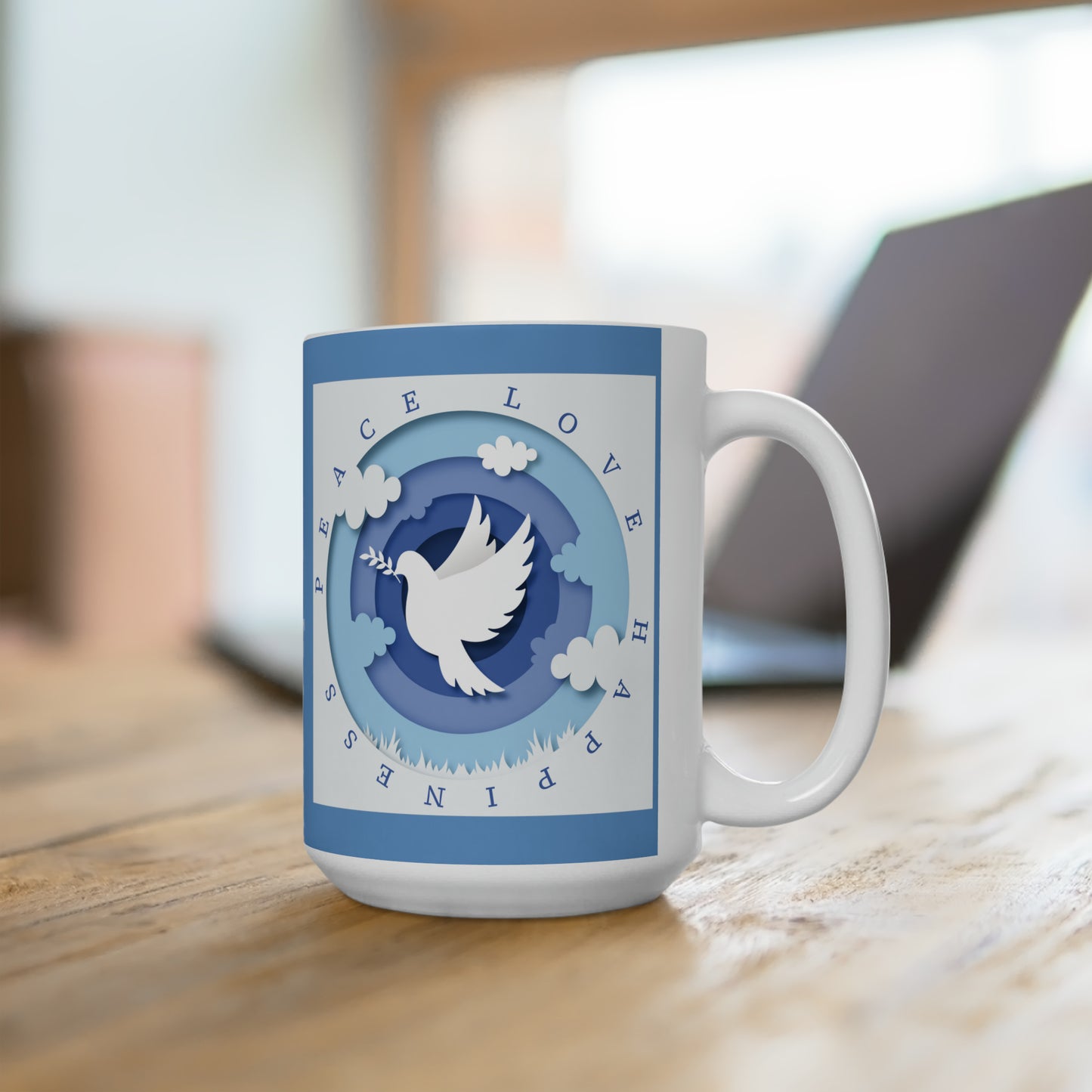Peace Coffee Mug For Love And Happiness Hot Tea Cup