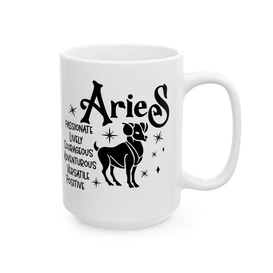 Aries Ceramic Mug For Zodiac Coffee Cup For Astrology Birthday Gift Idea