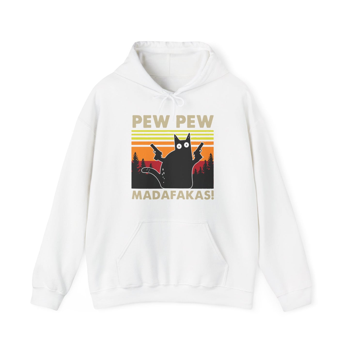 Pew Pew Madafakas Hoodie For Sarcastic Cat Hooded Sweatshirt