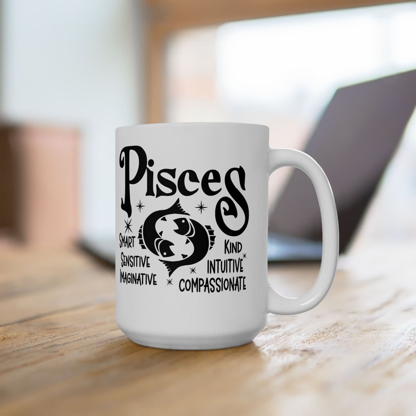 Pisces Ceramic Mug For Zodiac Coffee Cup For Astrology Birthday Gift Idea