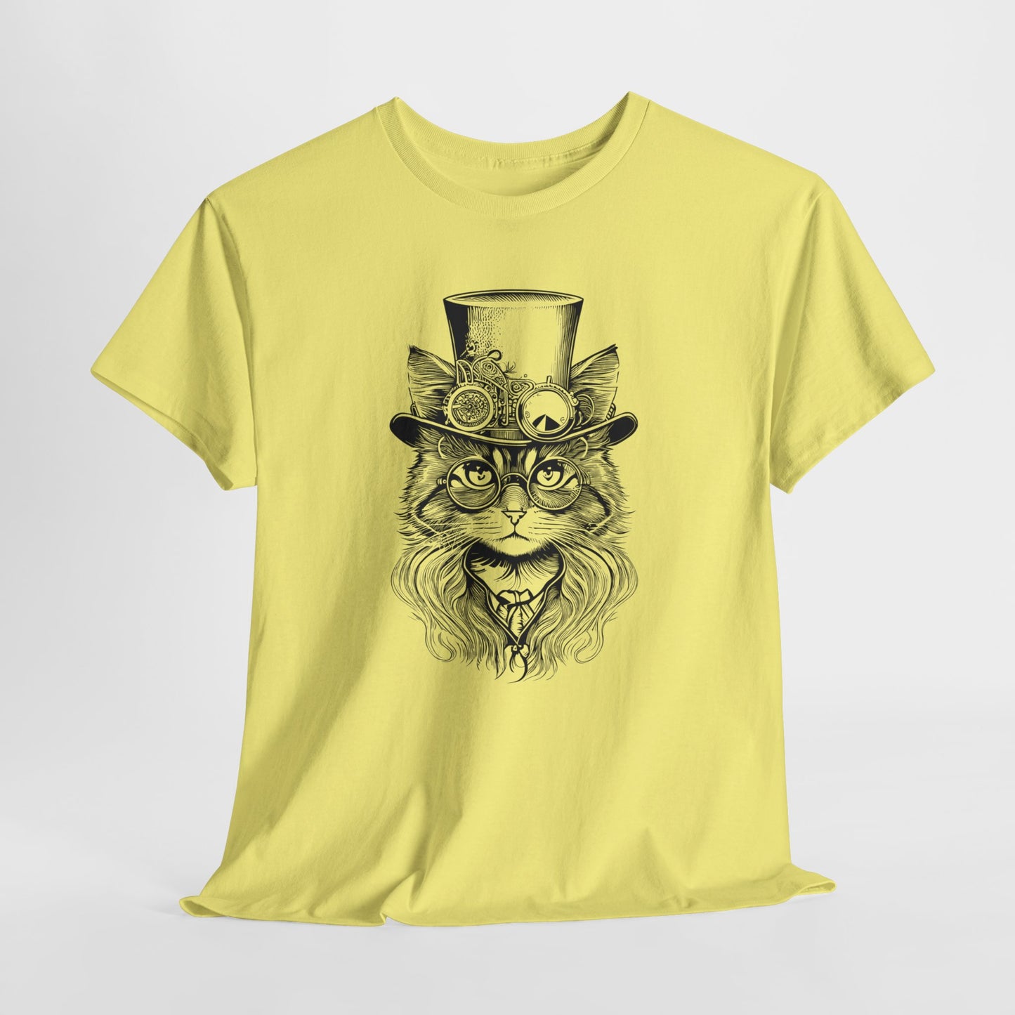 Steampunk Cat T-Shirt For Retro T Shirt For Science Fiction TShirt For Victorian Shirt For Wild West TShirt For Steam Punk Gift