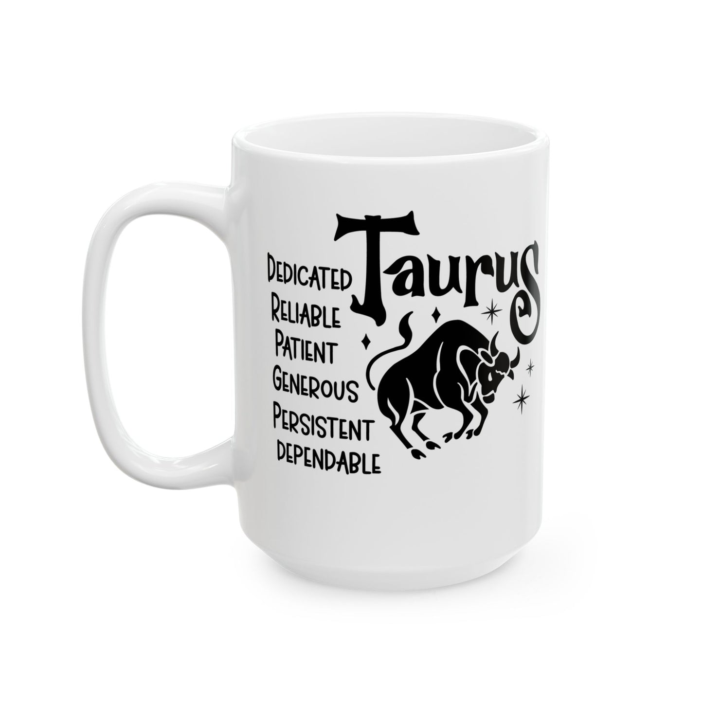 Taurus Ceramic Mug For Zodiac Coffee Cup For Astrology Birthday Gift Idea