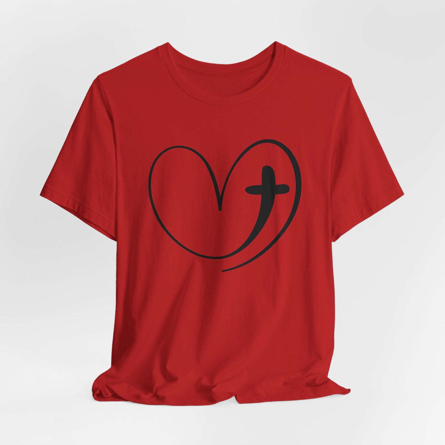 Heart T-Shirt For Easter TShirt For Christian Cross T Shirt