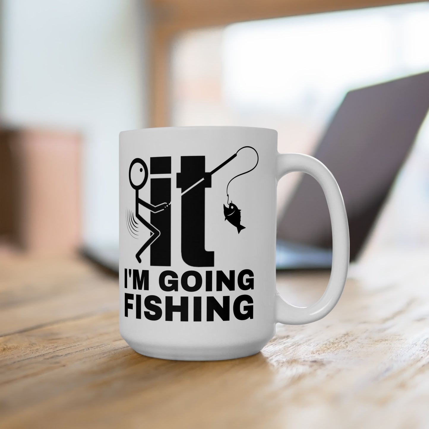 Funny F It Ceramic Mug For Fishing Coffee Cup For Hot Beverage Drinkware