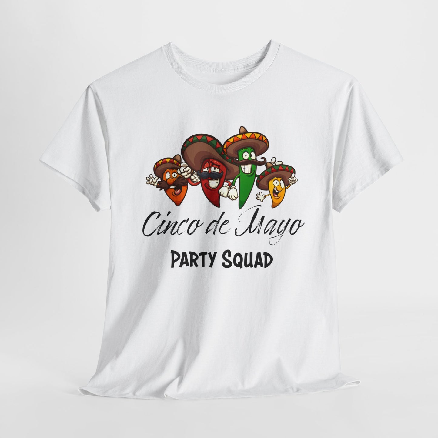 Party Squad T-Shirt for Cinco de Mayo T Shirt For Funny Fiesta Chilies Holiday TShirt