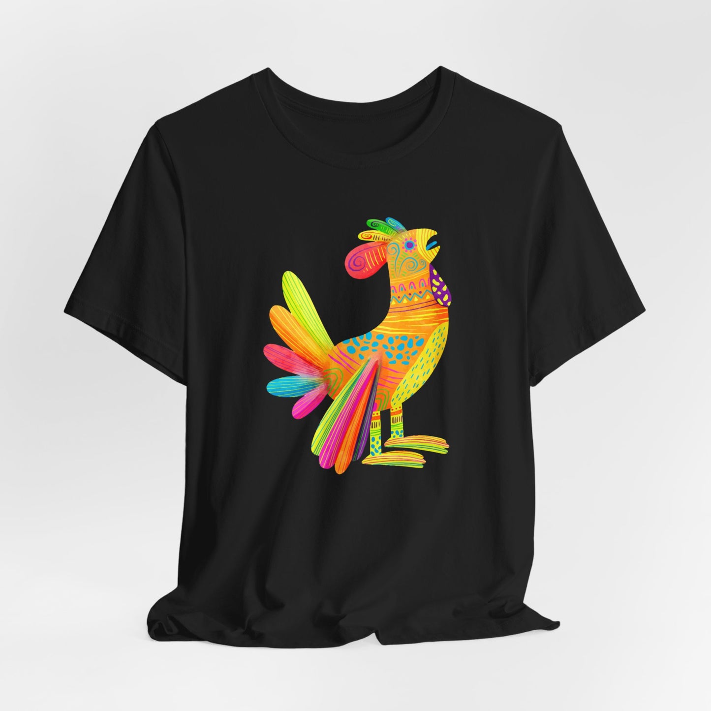 Mexican Folk Art T-Shirt For Watercolor Rooster T Shirt For Cinco de Mayo TShirt