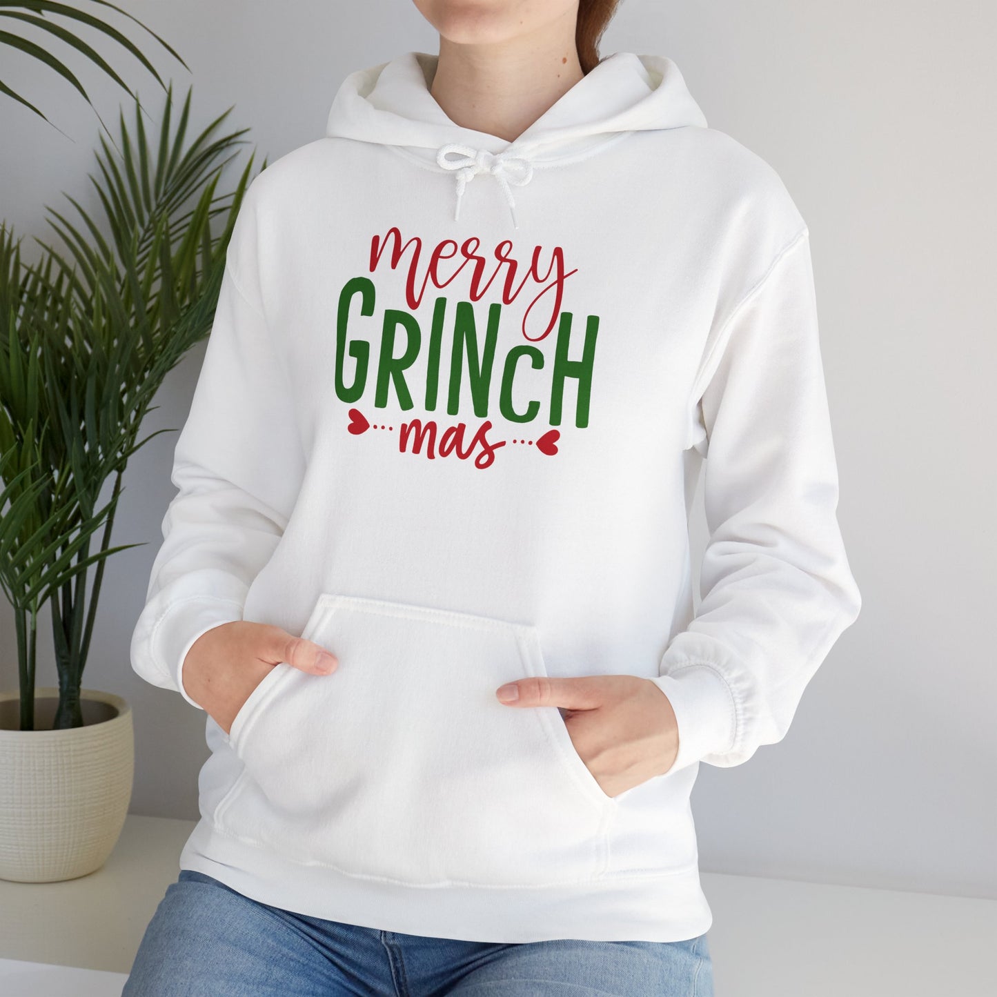 Merry Grinchmas Hooded Sweatshirt For Christmas Hoodie For Festive Outerwear