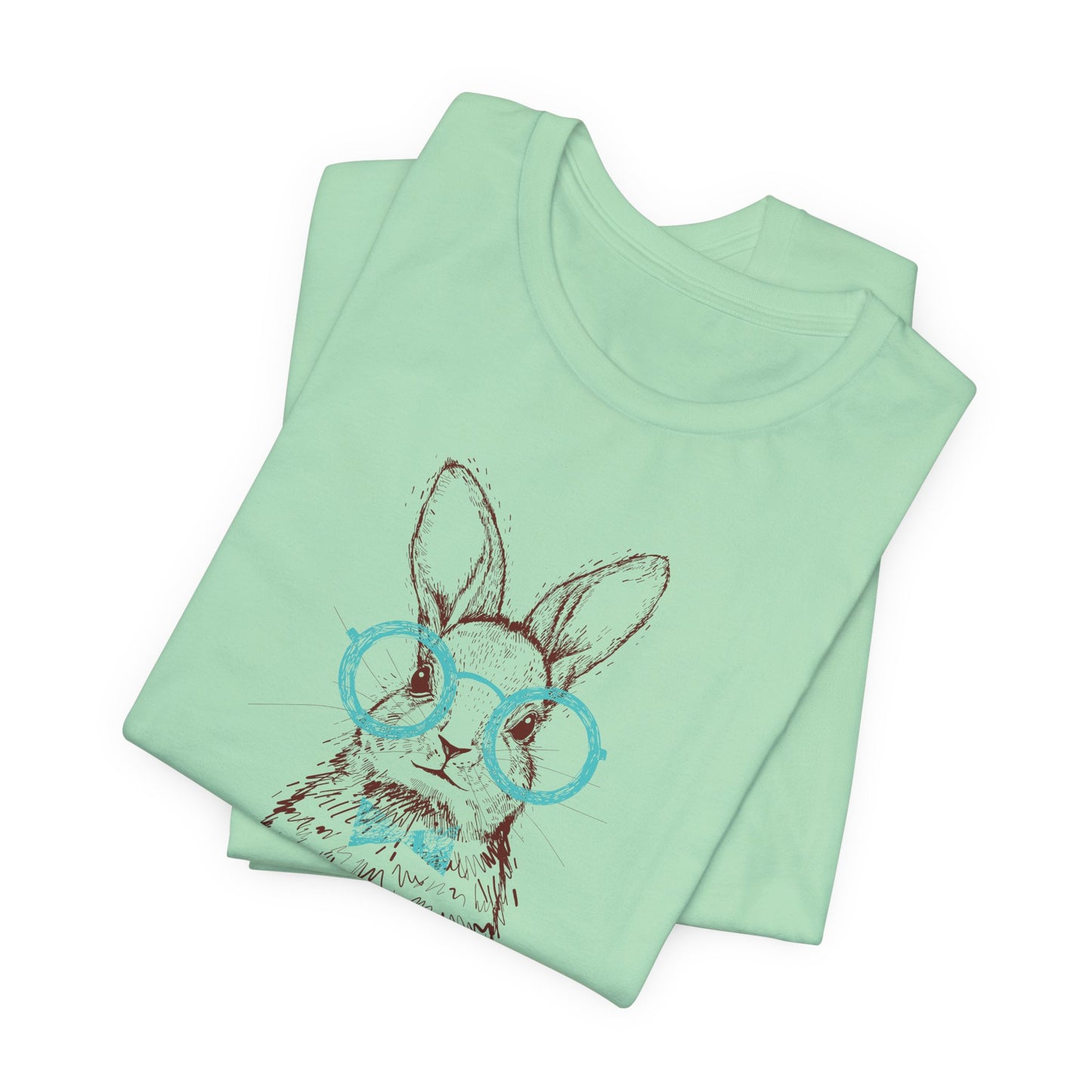 Hipster Bunny T-Shirt For Easter T Shirt For Cute Rabbit T Shirt