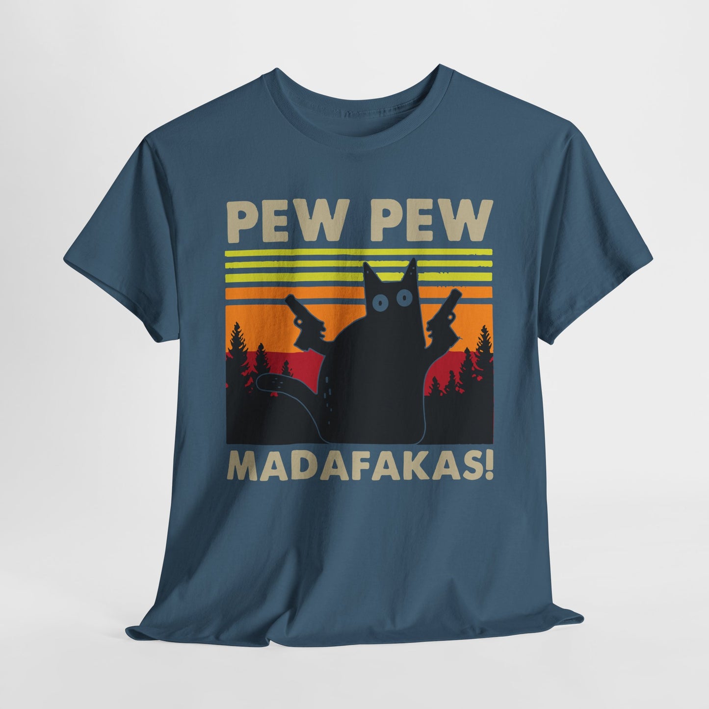 Pew Pew Madafakas T-Shirt For Funny Cat T Shirt For Sarcastic Humor TShirt