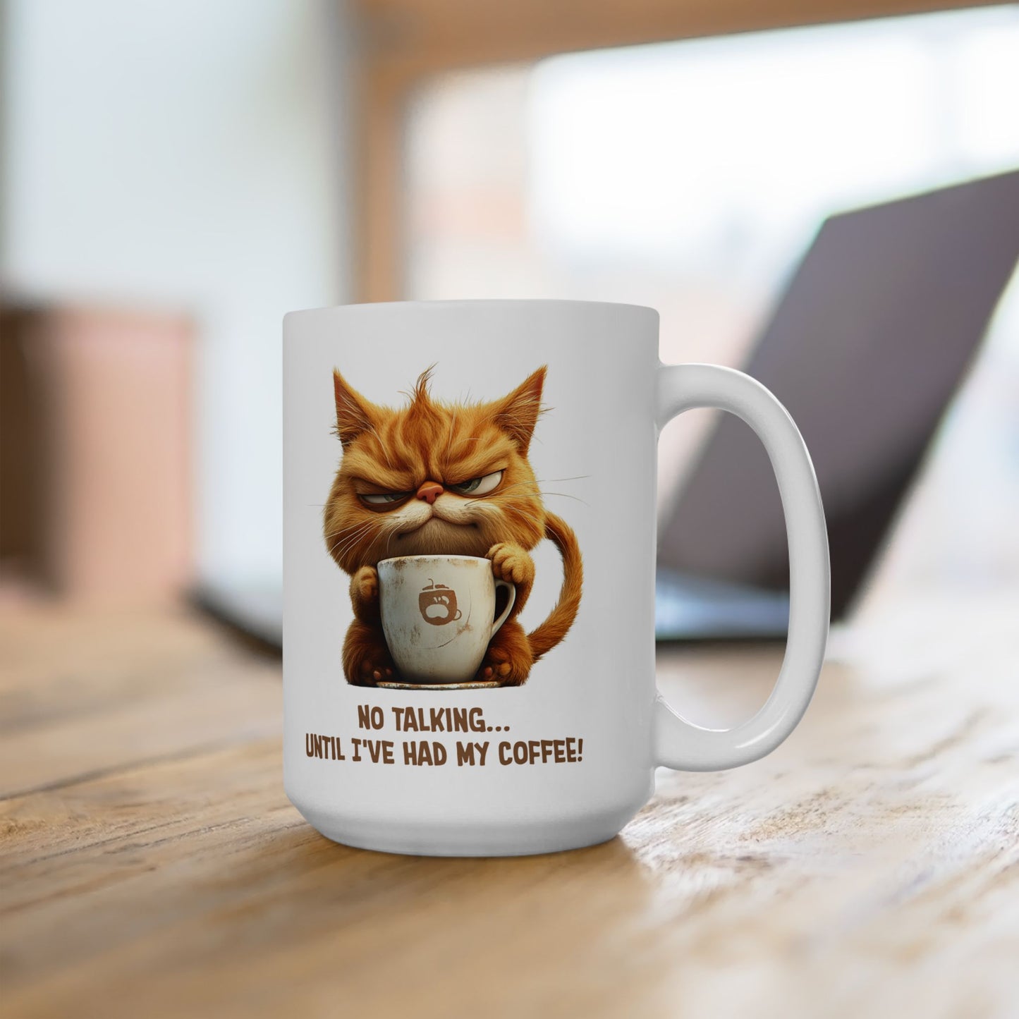 Caffeinated Cat Mug For Funny Feline Coffee Cup