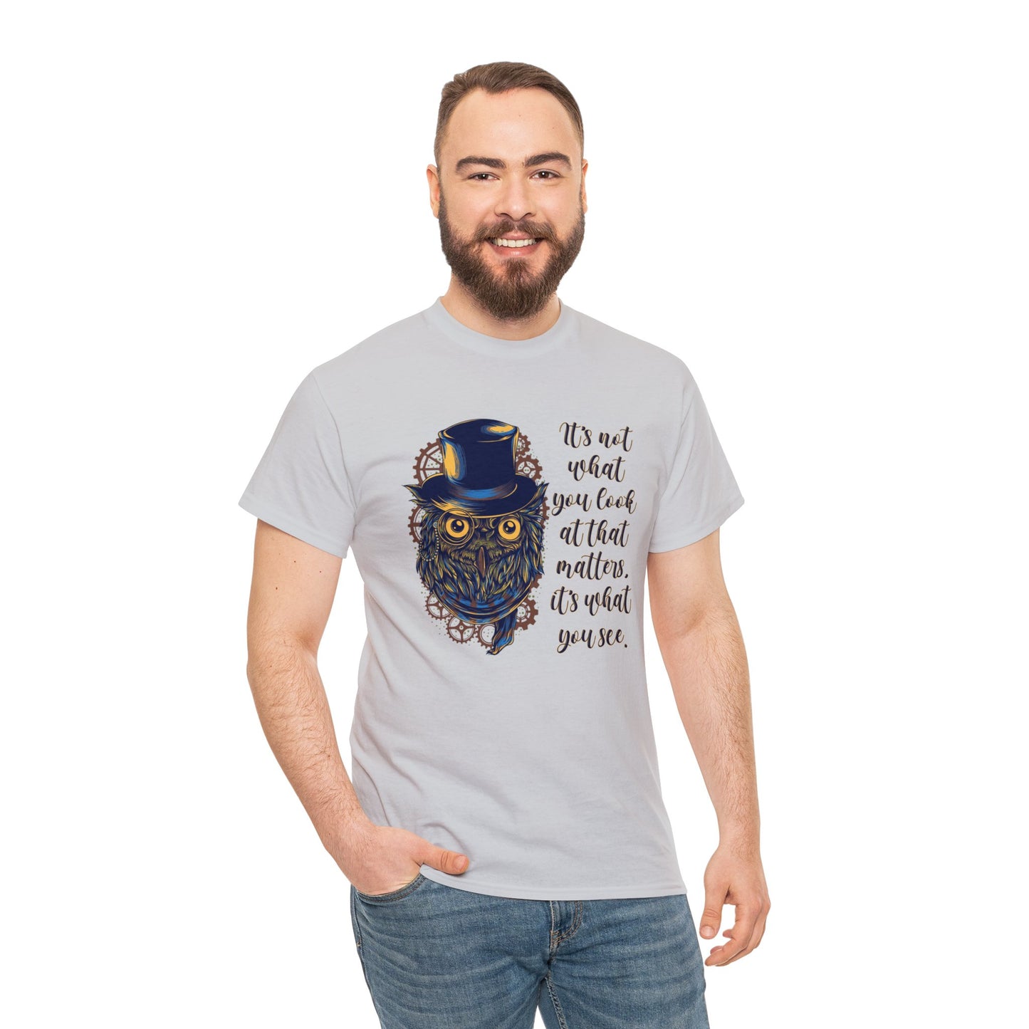 Steampunk Owl T-Shirt For Wise Owl Quote T Shirt For Teacher TShirt For Inspirational Quote Shirt