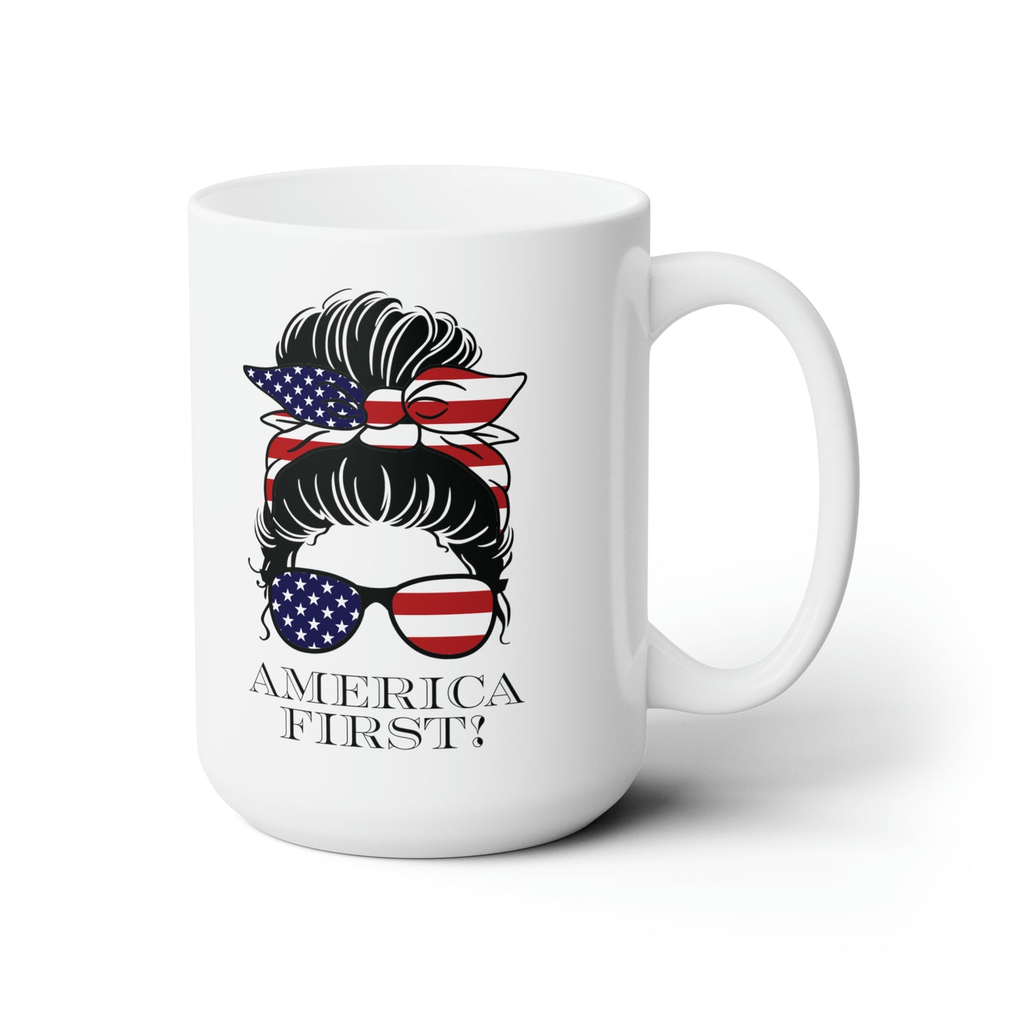 America First Coffee Mug For Hot Tea Cocoa Conservative Gift Idea