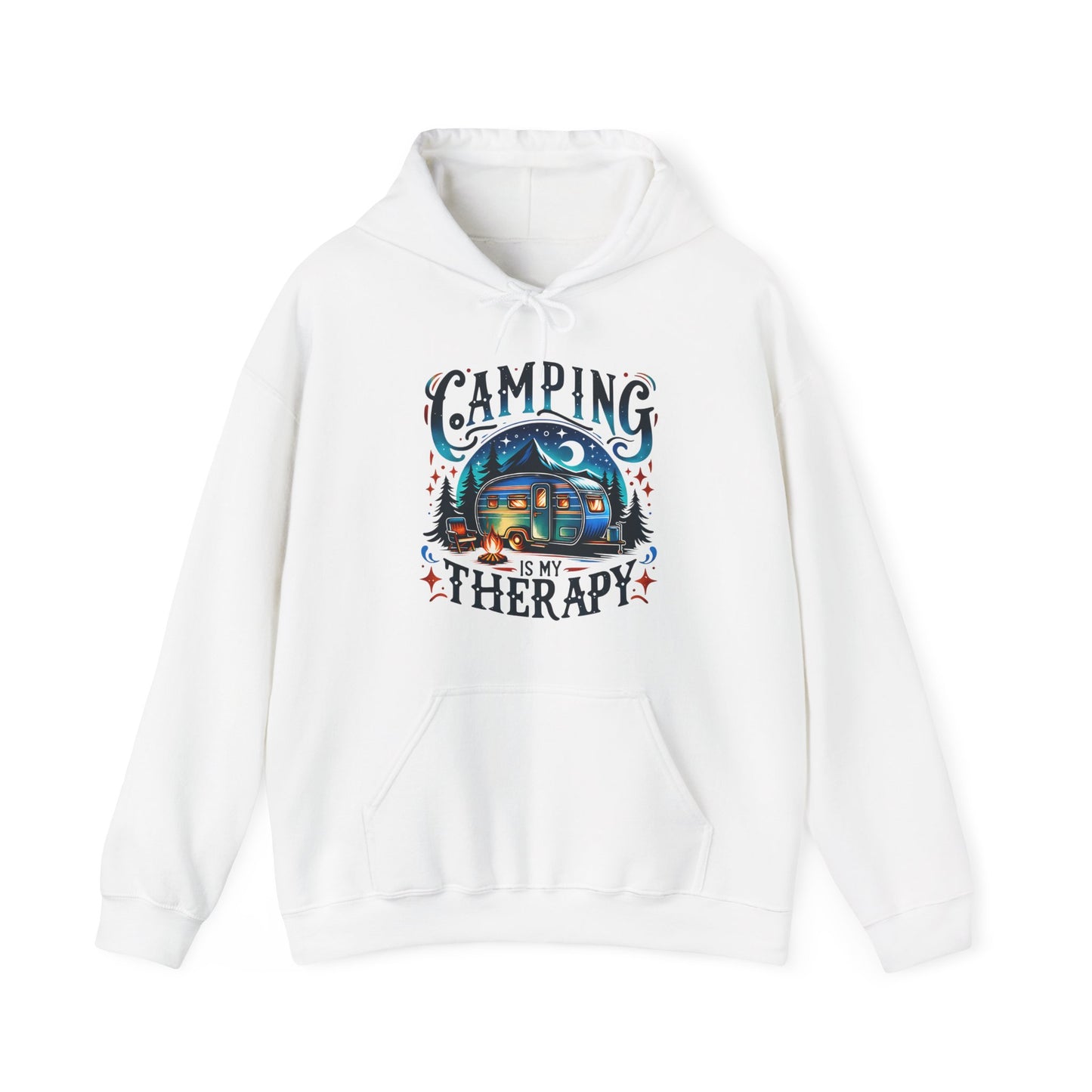 Camping Is My Therapy Hoodie ForCanned Ham Hooded Sweatshirt For Cozy Camp Hoodie