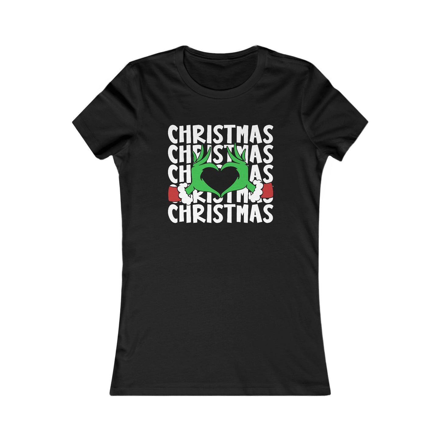 Grinch T-Shirt For Merry Christmas TShirt For Heart T Shirt For Cute Holiday Tee For Women