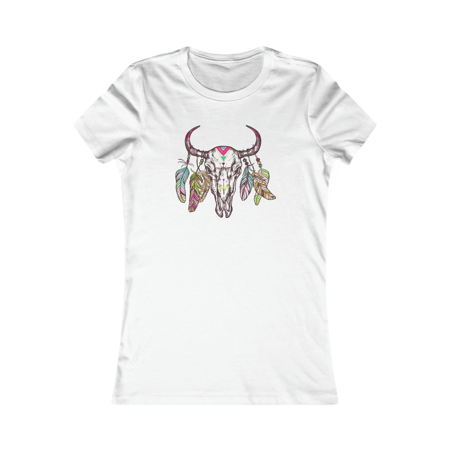 BOHO T-Shirt For Bohemian T Shirt For Steer TShirt For Skull Shirt For Woman Tee For Girl Gift