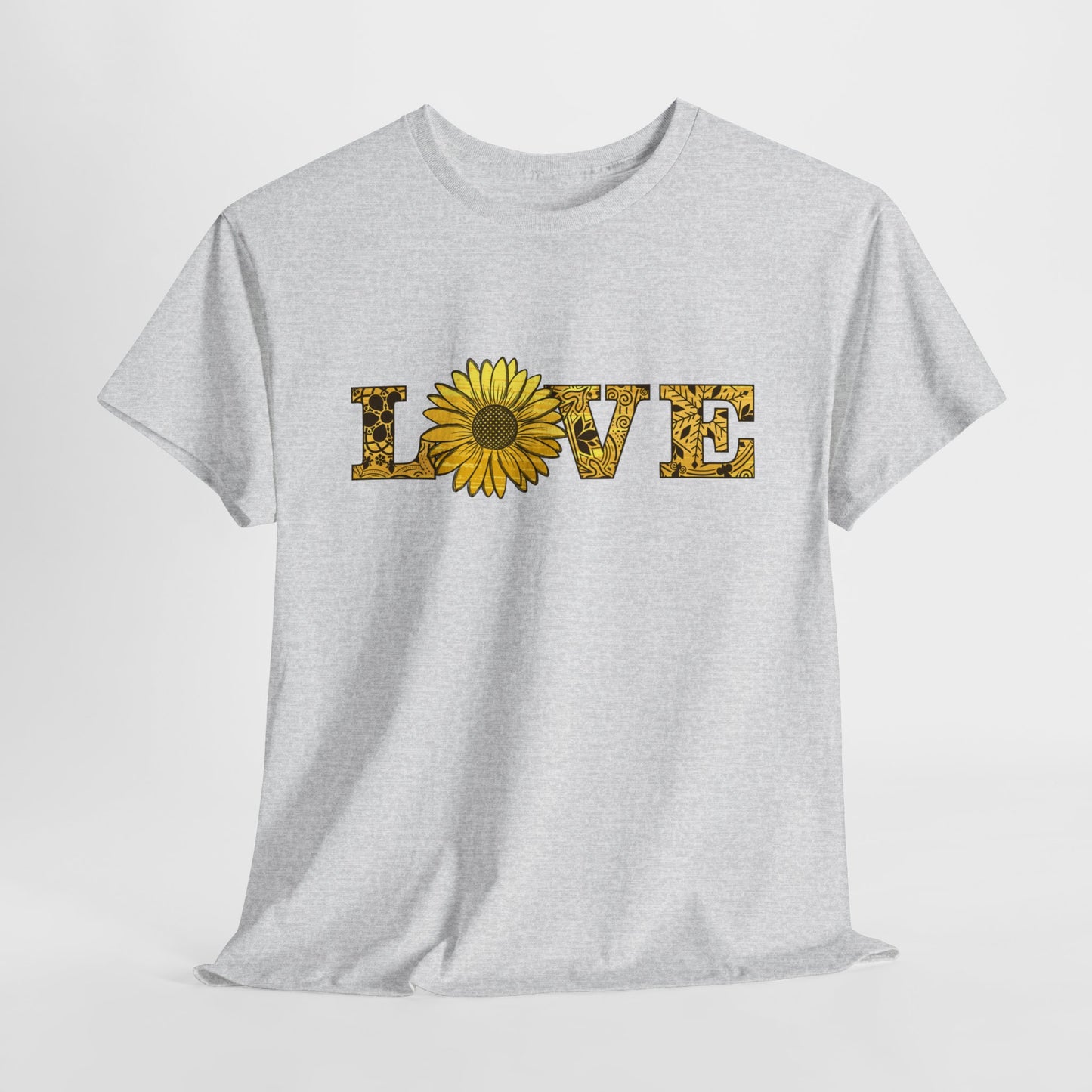 Sunflower T-Shirt For Woman TShirt With Love Graphic T Shirt With Floral Pattern Shirt With Fall Flower TShirt For Garden T Shirt Women's Fall Shirt