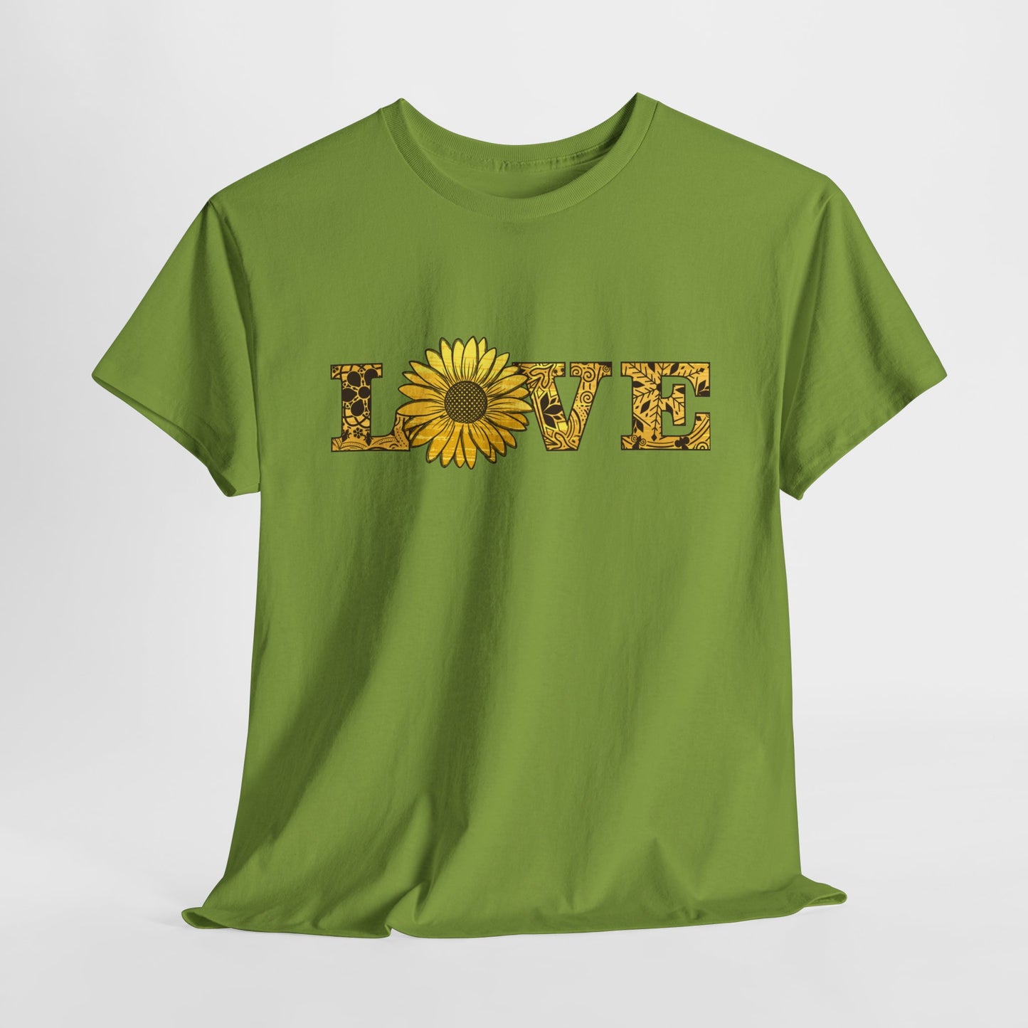 Sunflower T-Shirt For Woman TShirt With Love Graphic T Shirt With Floral Pattern Shirt With Fall Flower TShirt For Garden T Shirt Women's Fall Shirt