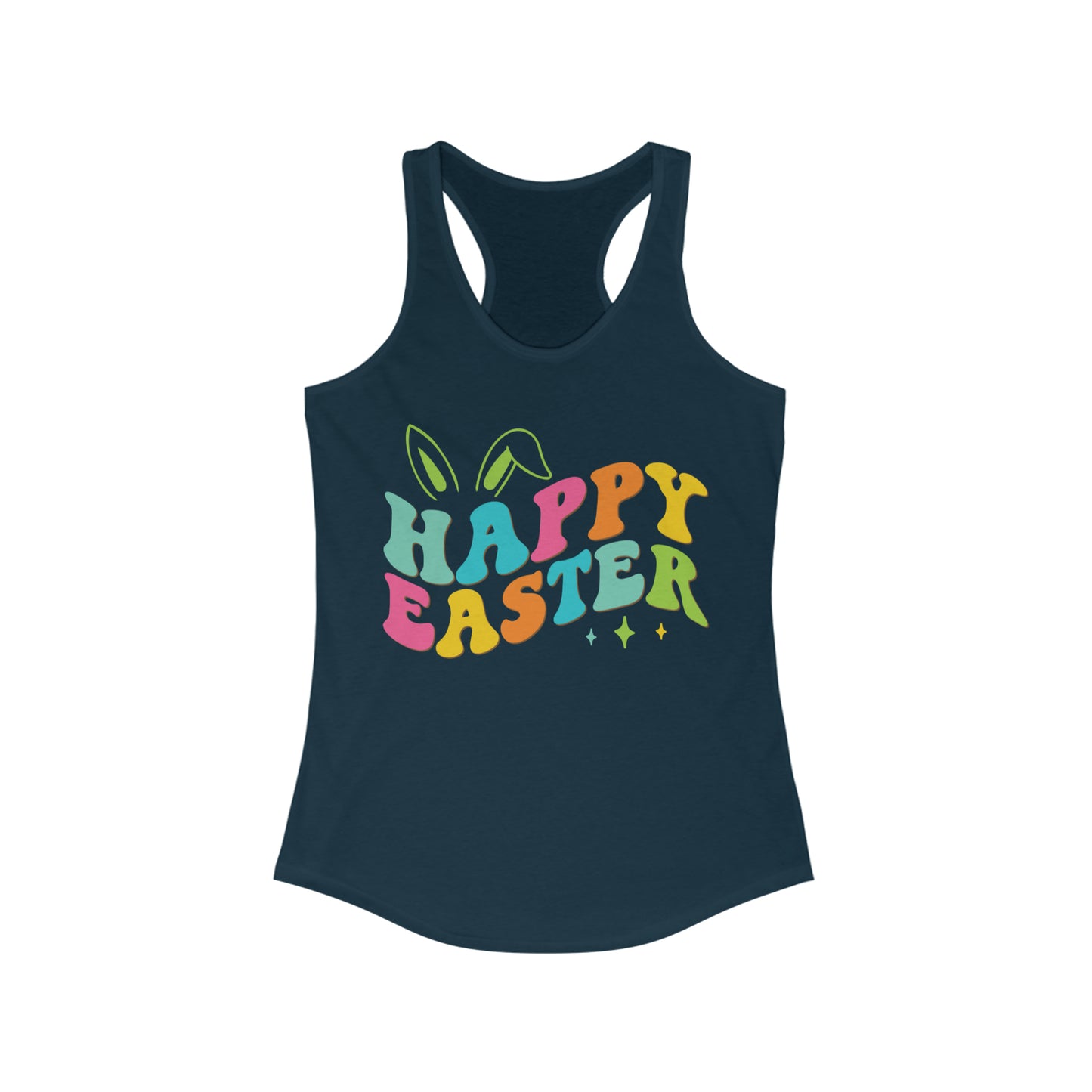 Happy Easter Ears Tank Top For Easter Bunny Shirt For Spring Rabbit Ears Top
