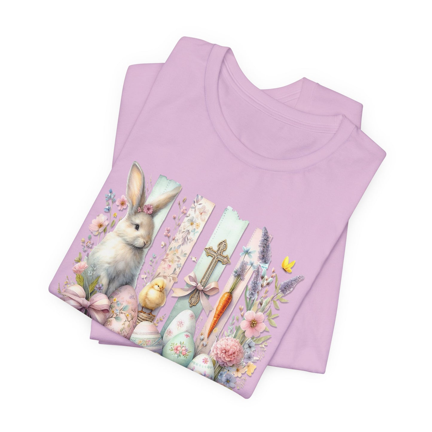 Easter Bunny Collage Tee - Festive Spring Vibes Graphic T-Shirt