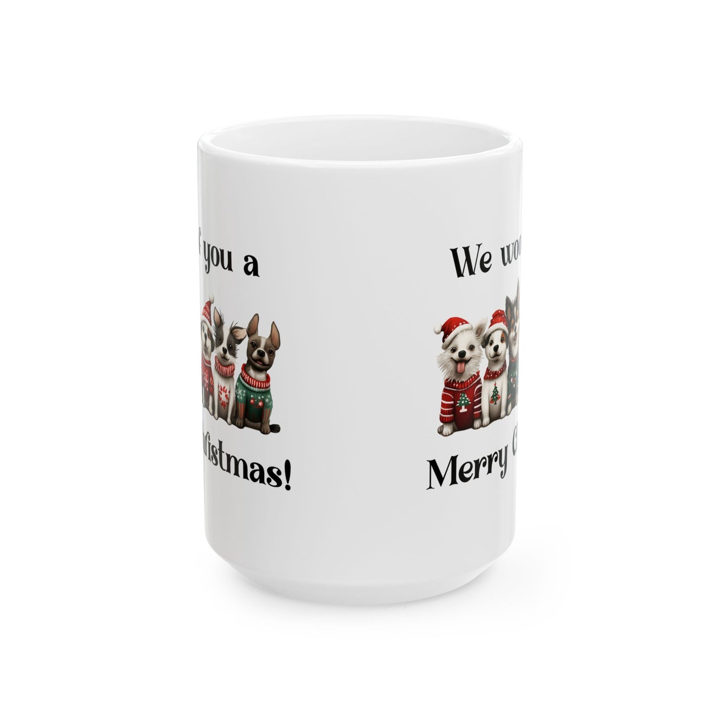 Cute Puppies Coffee Cup For Dog Lovers Christmas Mug For Hot Chocolate or Tea