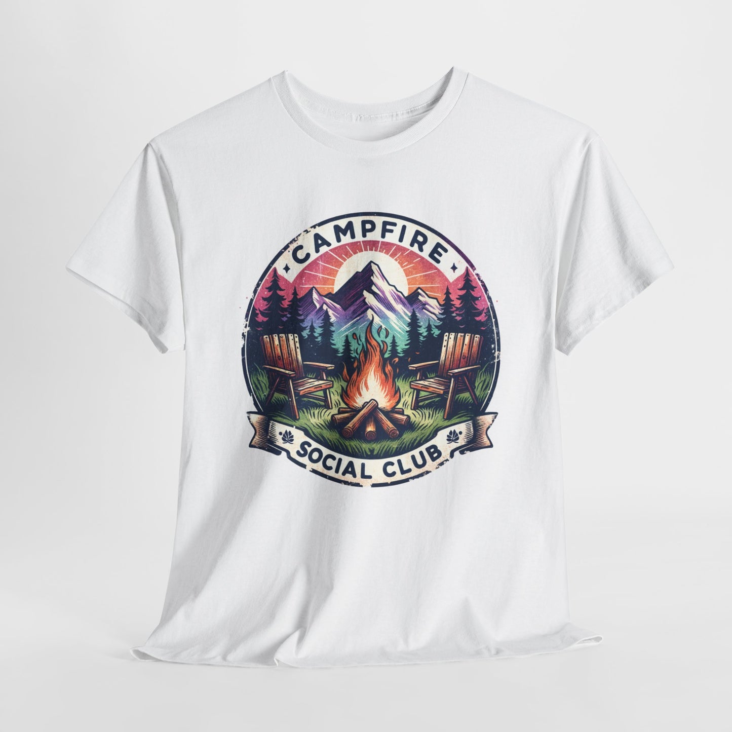 Campfire Social Club T-Shirt For Camping T Shirt For Outdoorsy Fire TShirt