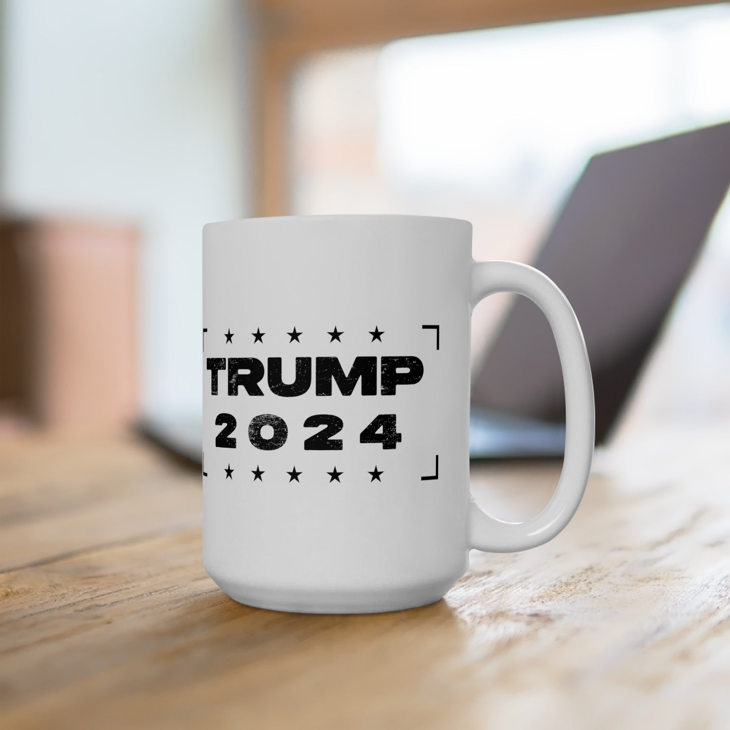 Trump 2024 Ceramic Mug for Patriotic Coffee Cup For Conservative Hot Beverage Container (15oz)