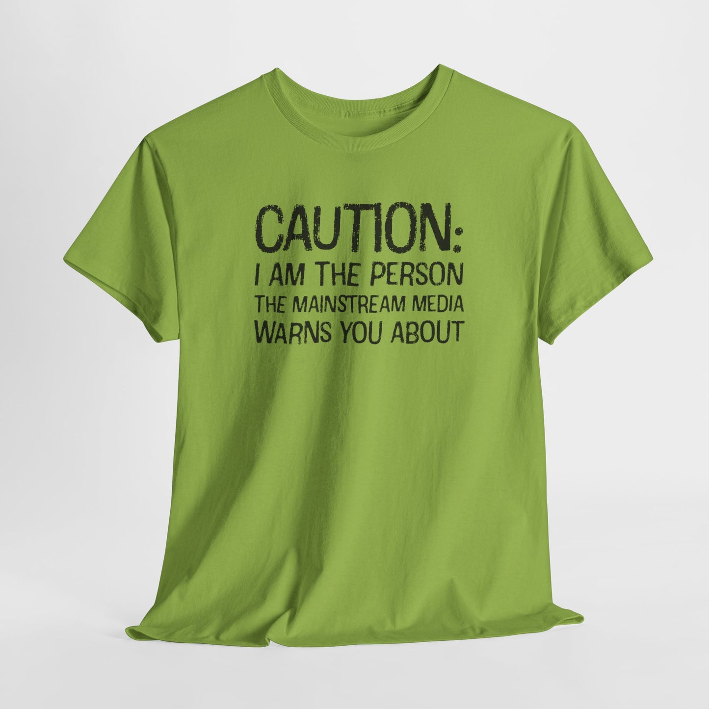 Caution T-Shirt For Warning TShirt For MSM T Shirt For Conservative Tee For Fake News Shirt For MAGA Gift