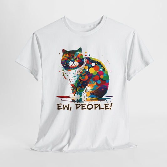 Introvert TShirt For Cat Person T Shirt With Funny Cat Shirt For Antisocial People T-Shirt For Cat Lover Shirt For Colorful Cat Tee For Gift Idea