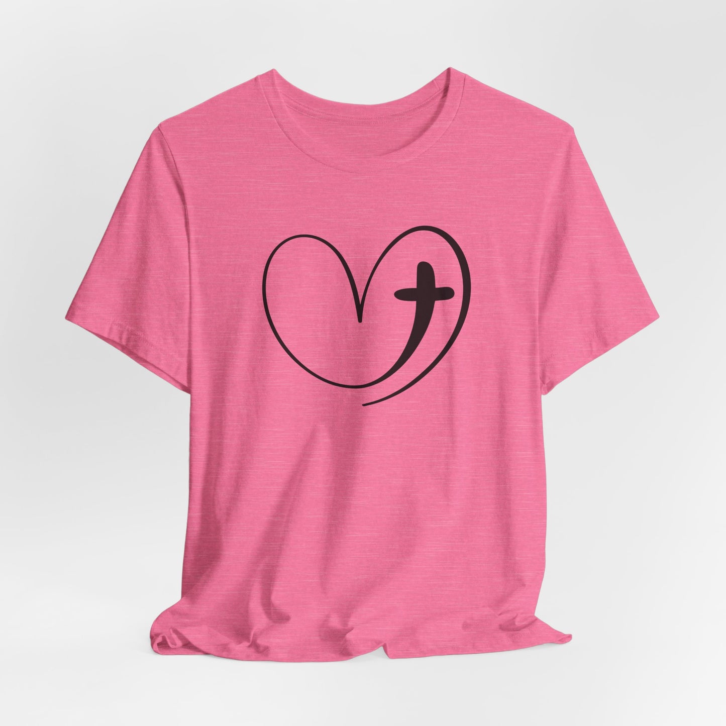 Heart T-Shirt For Easter TShirt For Christian Cross T Shirt