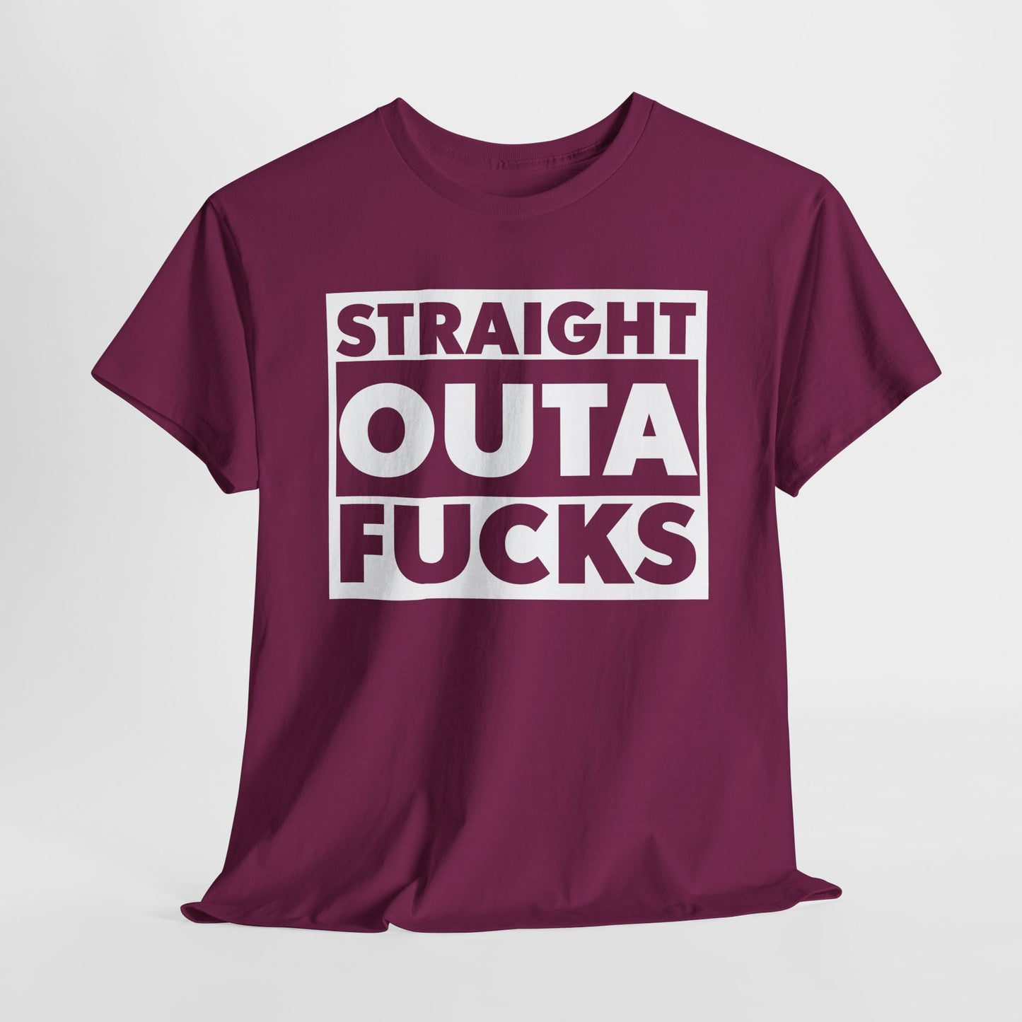 Straight Outta Fucks Graphic T-Shirt For Humor Lovers T-Shirt For Sarcastic TShirt