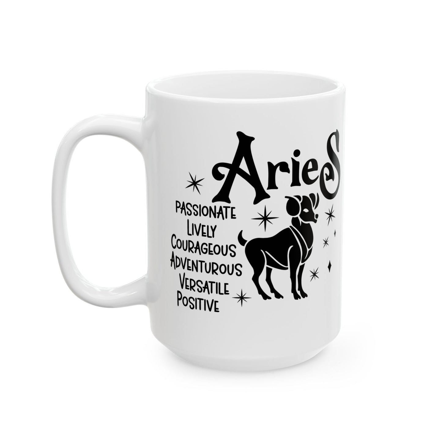 Aries Ceramic Mug For Zodiac Coffee Cup For Astrology Birthday Gift Idea