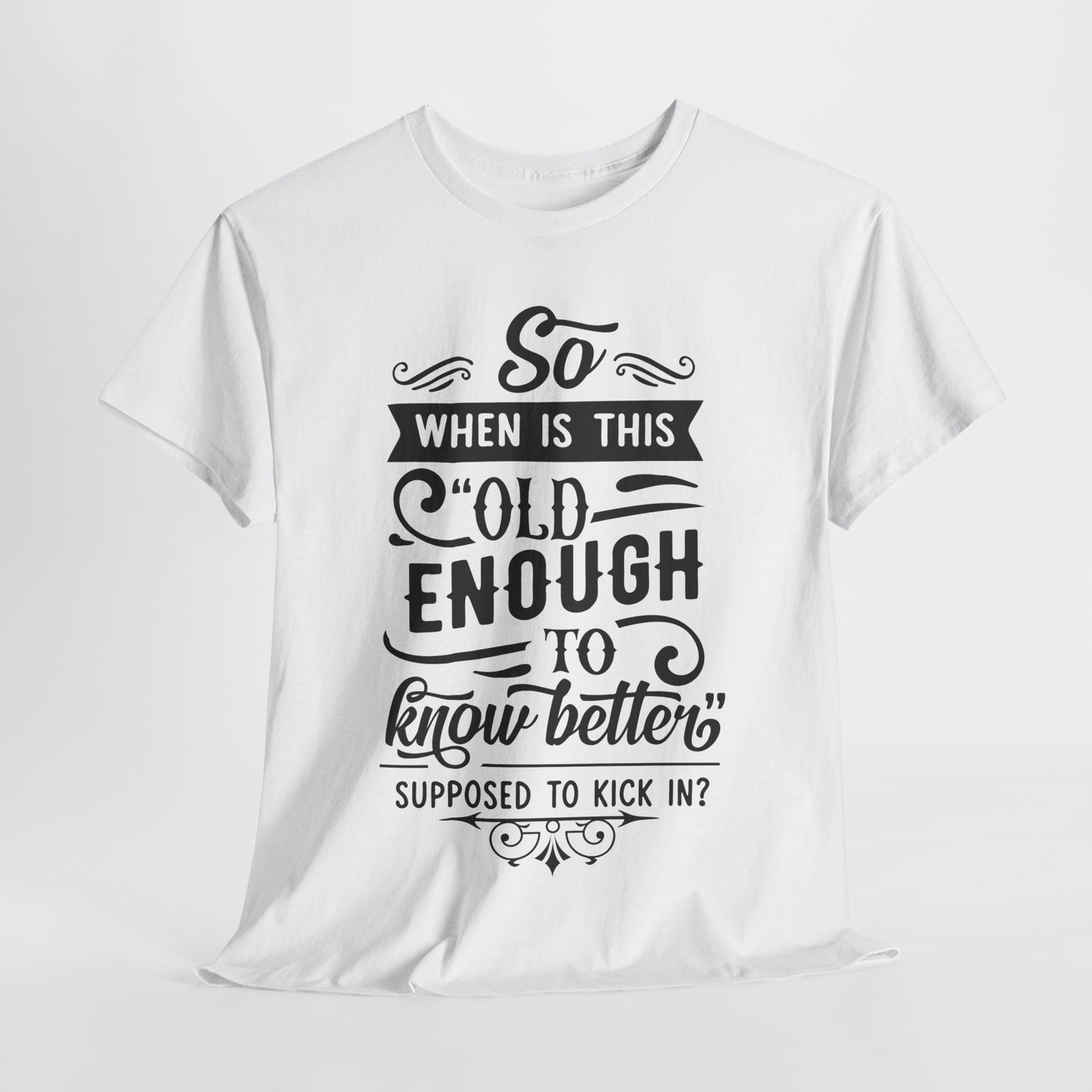 Old Enough T-Shirt For Know Better T Shirt For Getting Older TShirt