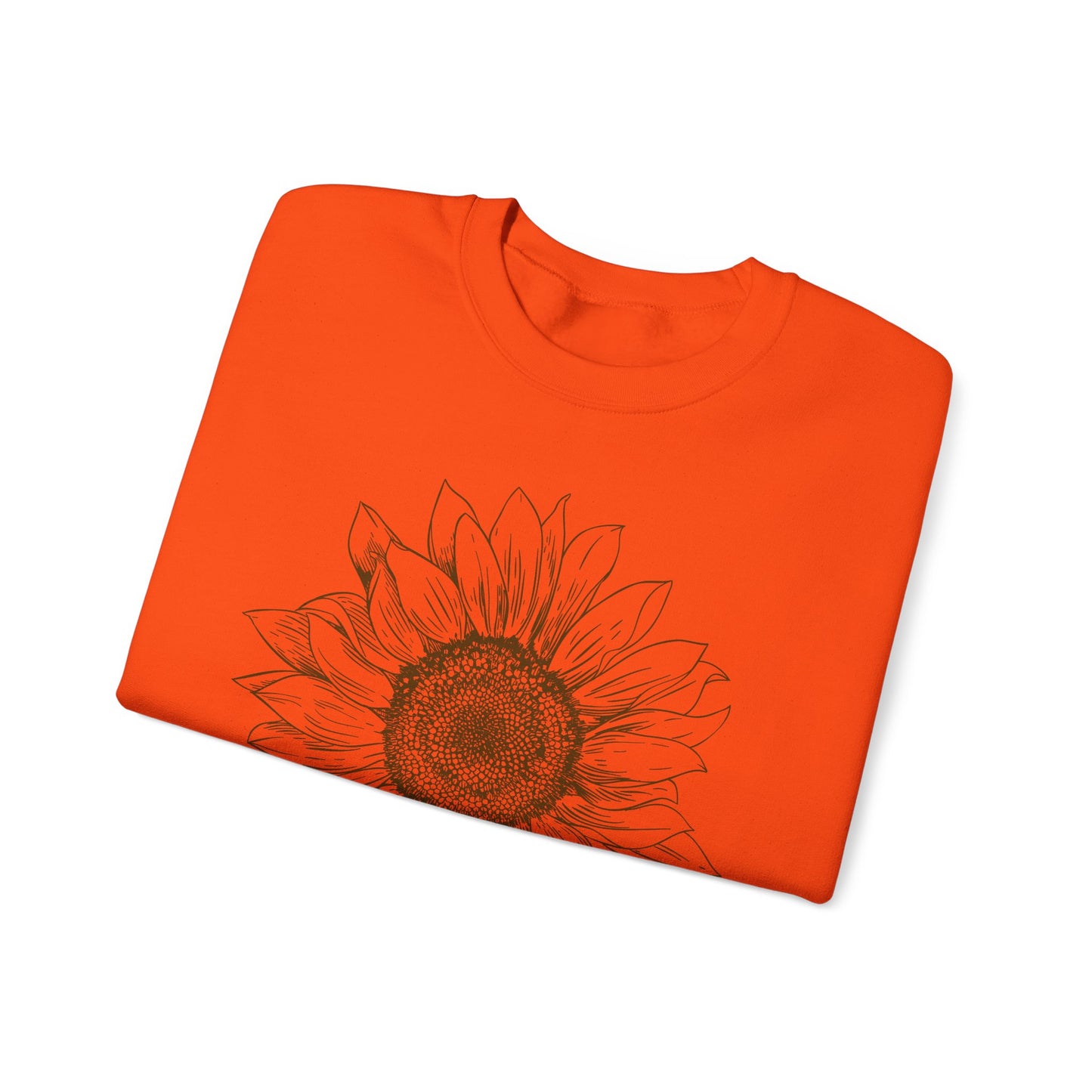 Sunflower Line-Art Sweatshirt - Cozy Floral Apparel