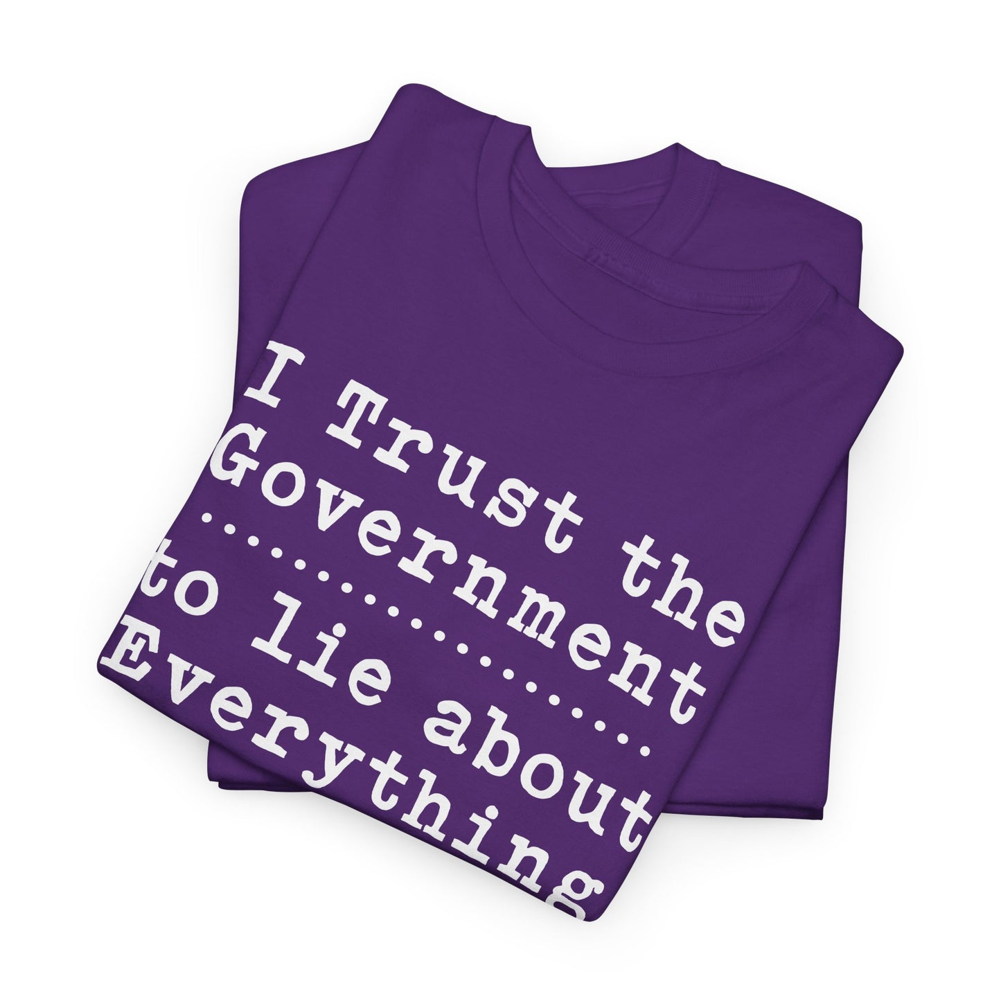 I Trust the Government T-Shirt Statement Shirt for Political Activists Tee