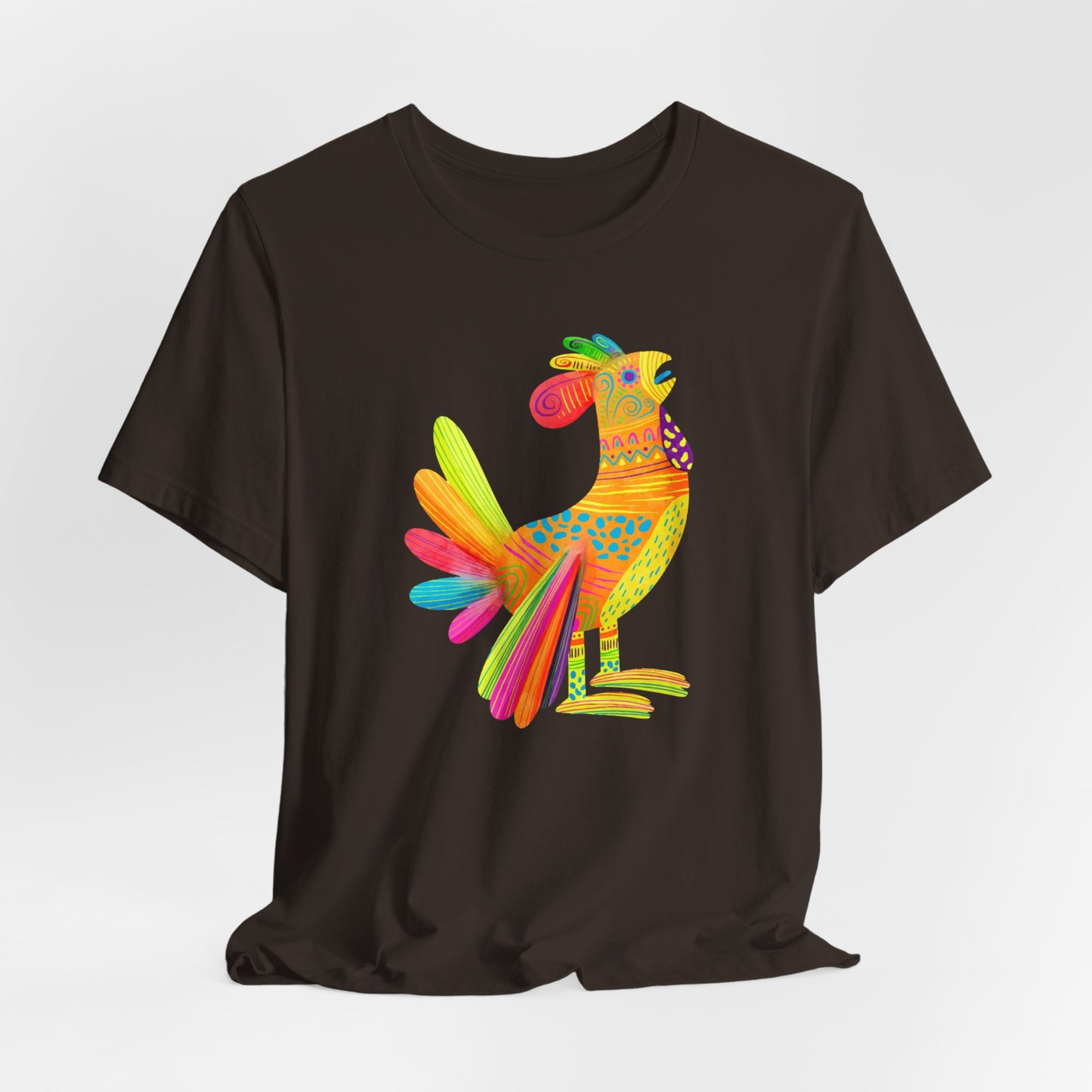 Mexican Folk Art T-Shirt For Watercolor Rooster T Shirt For Cinco de Mayo TShirt