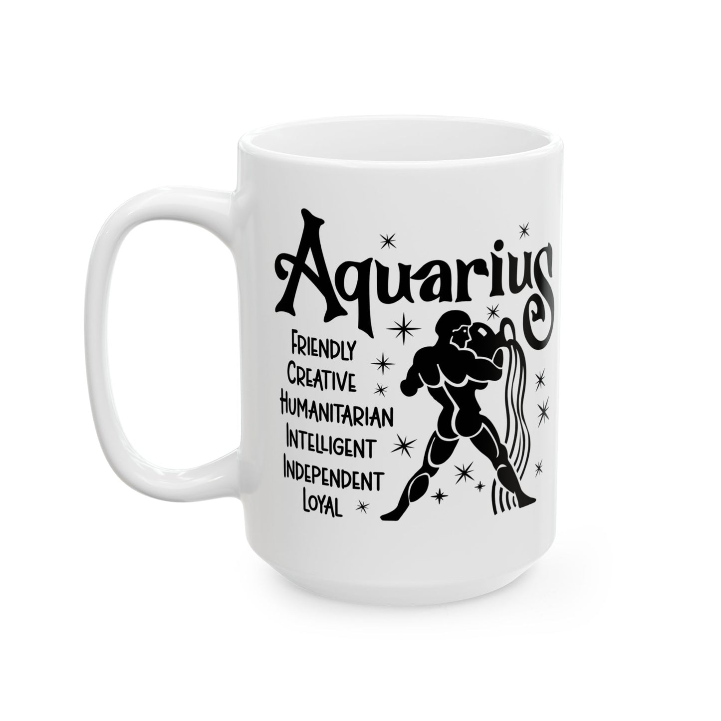 Aquarius Ceramic Mug For Zodiac Coffee Cup For Astrology Birthday Gift Idea