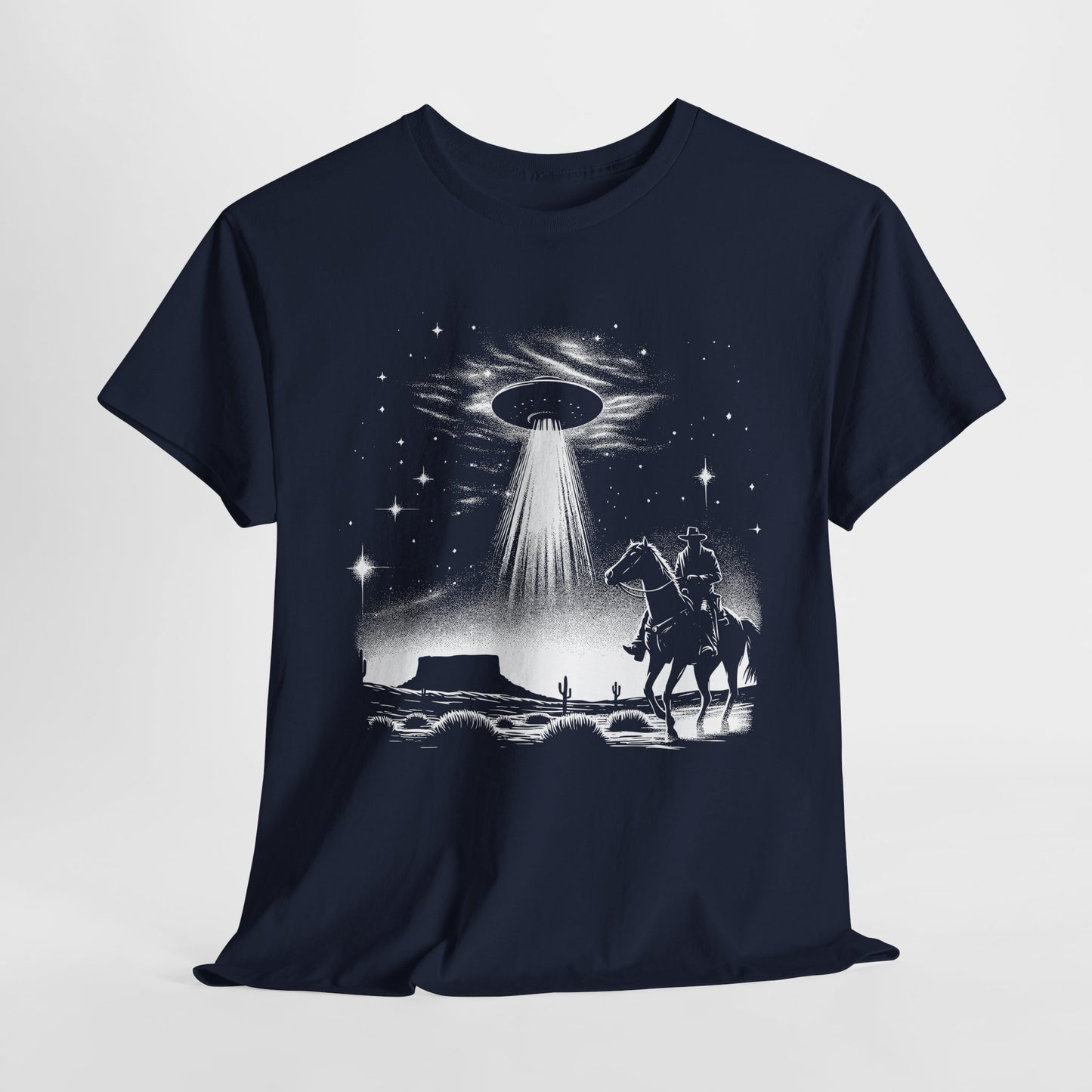 Cowboy UFO T-Shirt For Alien Invasion T Shirt For Close Desert Encounter TShirt