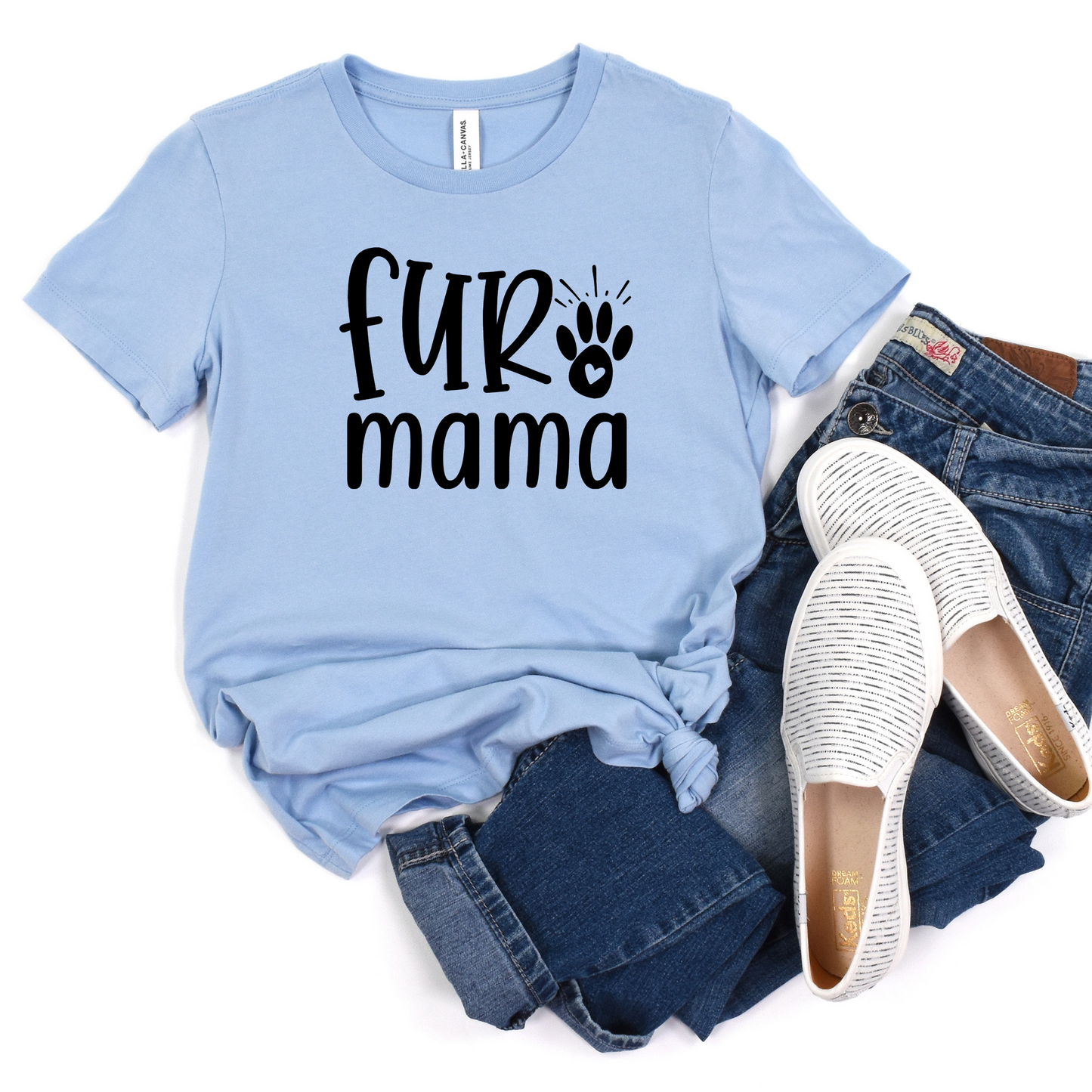 Fur Mama T-Shirt For Mother's Day Gift For Animal Lover TShirt Cute Pet Mom T Shirt