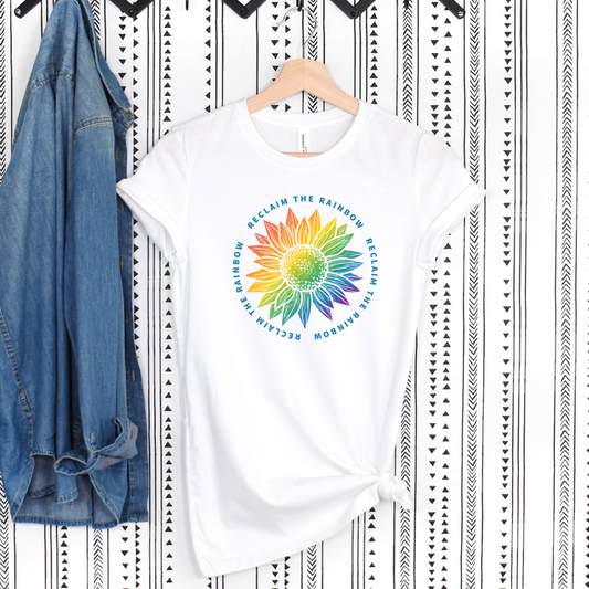 Reclaim The Rainbow T-Shirt For Spiritual TShirt For Sunflower T Shirt For Genesis 9:17 Shirt For Christian Tee