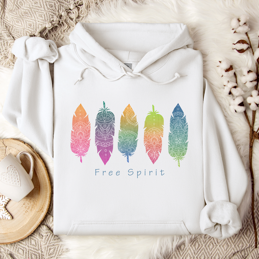 Free Spirit Hooded Sweatshirt For Motivational Hoodie For Freedom Sweatshirt For Spiritual Gift For Woman