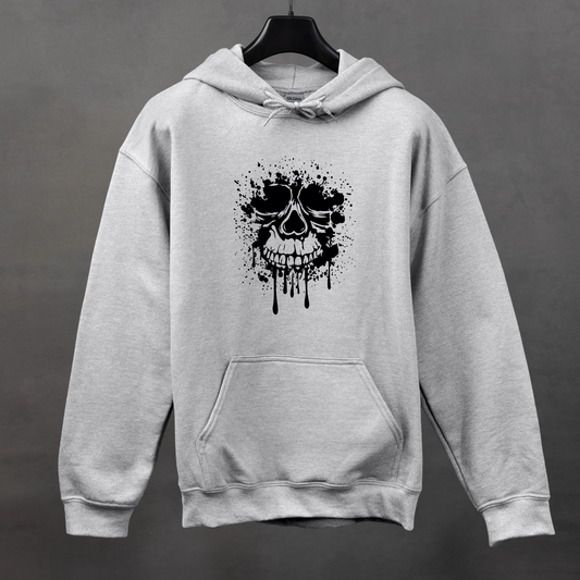 Bloody Skull Hooded Sweatshirt For Halloween Hoodie For Scary Face Sweatshirt