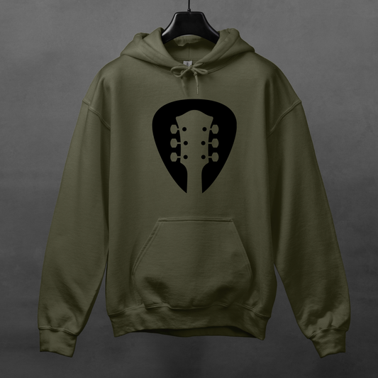 Headstock Hoodie With Guitar Pick Hooded Sweatshirt For Musician Gift