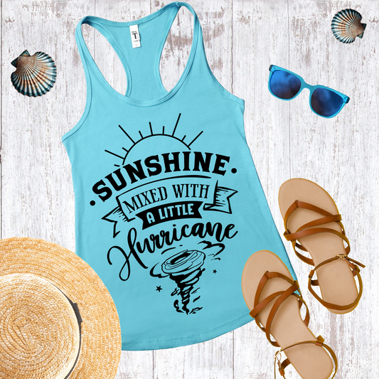 Sunshine Racerback Tank For Hurricane Tank For Trouble Tee