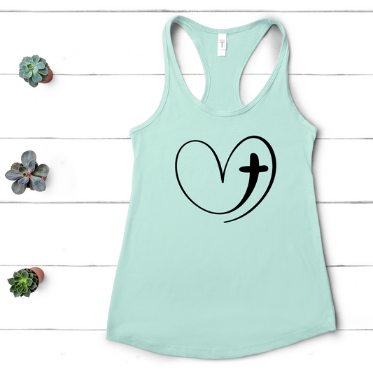 Cross Tank Top For Heart Tank For Easter Top For Spring Wear