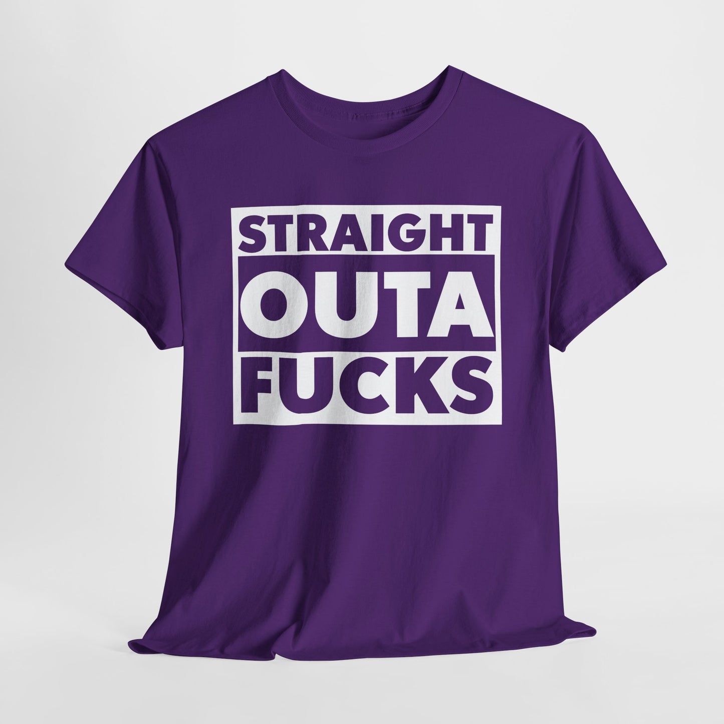 Straight Outta Fucks Graphic T-Shirt For Humor Lovers T-Shirt For Sarcastic TShirt